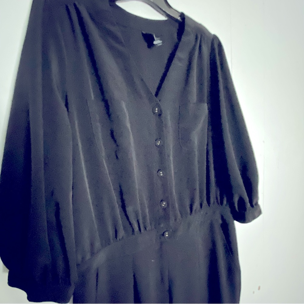 BISOU BISOU Black Jumpsuit Women’s Size Large Casual Work Party..